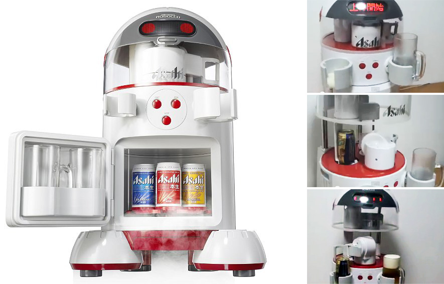 全球無厘頭的懶人發明 日本'逆天'機器人會倒啤酒