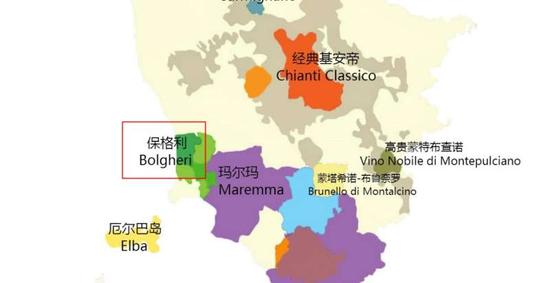 保格利（Bolgheri）位于托斯卡納西部沿海地區(qū)（圖片來(lái)源：the world of wine review）