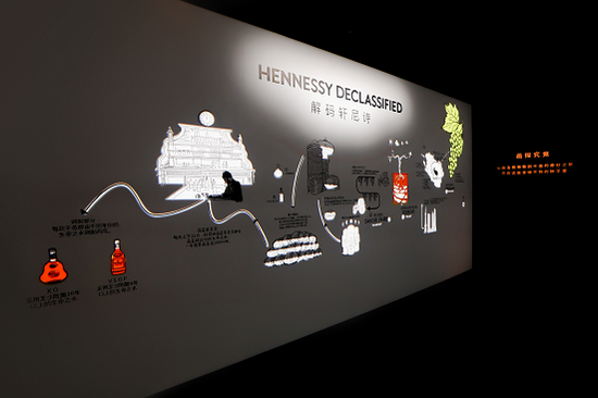 互動墻前“邑探究竟”，了解軒尼詩干邑“冷知識”